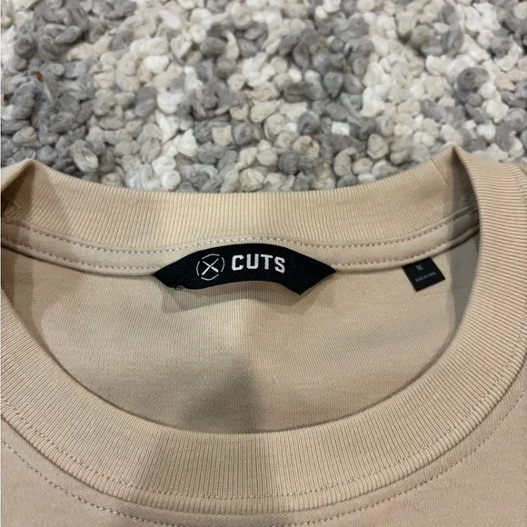 Cuts Clothing Beige Short Sleeve Tee - Picture 2 of 4
